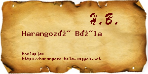 Harangozó Béla névjegykártya